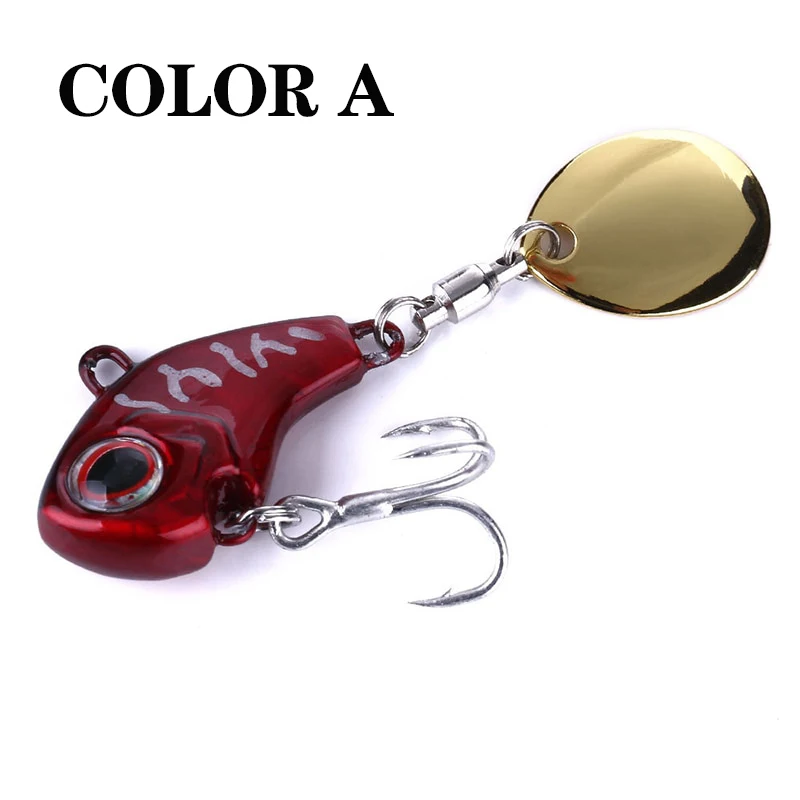 1Pcs Rotating Metal VIB vibration Bait Spinner Spoon Fishing Lures 8g/16g/21g Jigs Trout Wobbler Fishing Hard Baits Tackle Pesca