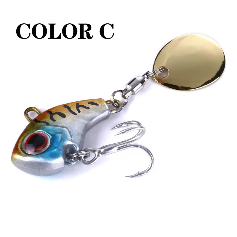 1Pcs Rotating Metal VIB vibration Bait Spinner Spoon Fishing Lures 8g/16g/21g Jigs Trout Wobbler Fishing Hard Baits Tackle Pesca