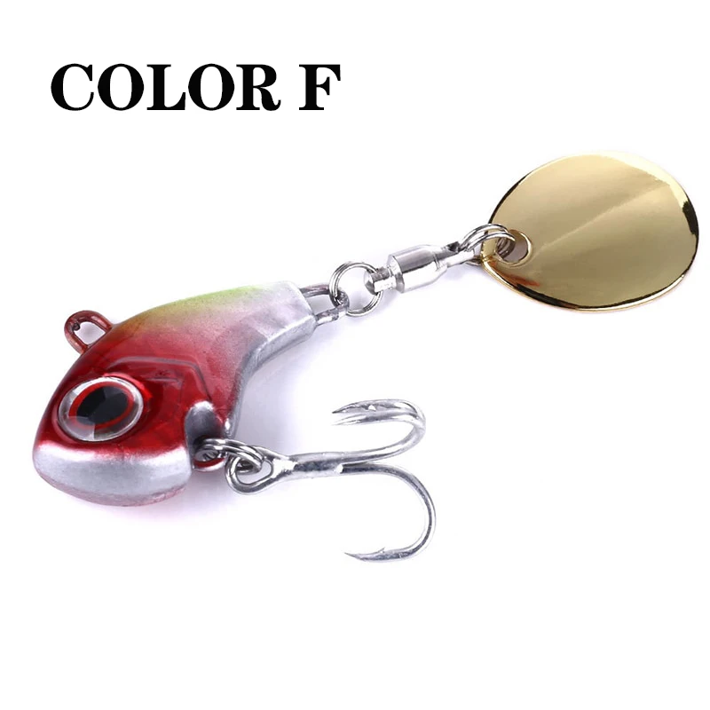 1Pcs Rotating Metal VIB vibration Bait Spinner Spoon Fishing Lures 8g/16g/21g Jigs Trout Wobbler Fishing Hard Baits Tackle Pesca