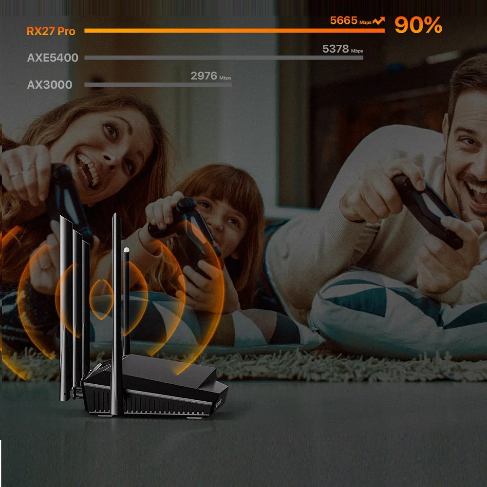 Tenda WiFi6 Router AX1500-AX5700 Tri-Band Gigabit Wi-Fi 6E Mesh Router Wireless Roteador Gigabit PK Xiaomi Router OFDMA & MU-MIM