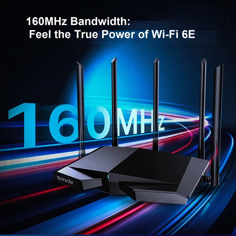 Tenda WiFi6 Router AX1500-AX5700 Tri-Band Gigabit Wi-Fi 6E Mesh Router Wireless Roteador Gigabit PK Xiaomi Router OFDMA & MU-MIM