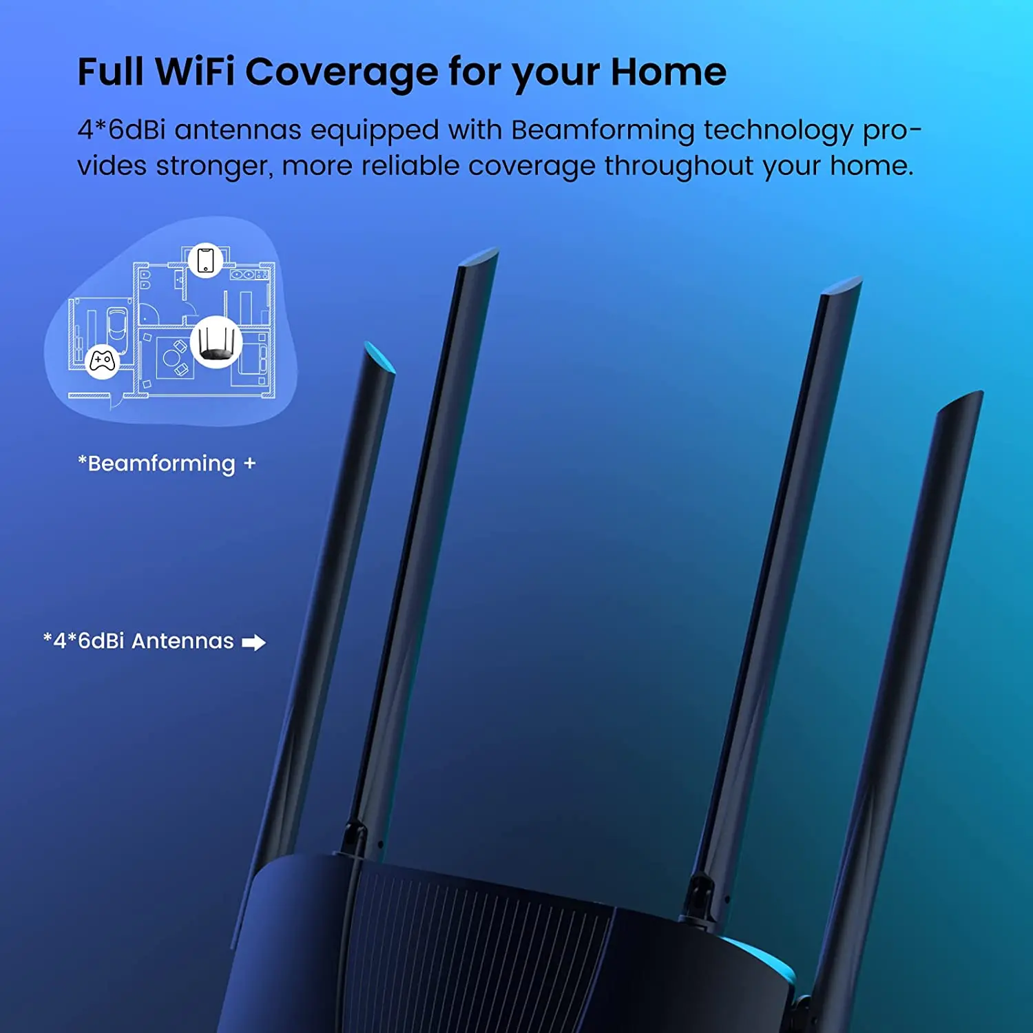Tenda WiFi6 Router AX1500-AX5700 Tri-Band Gigabit Wi-Fi 6E Mesh Router Wireless Roteador Gigabit PK Xiaomi Router OFDMA & MU-MIM