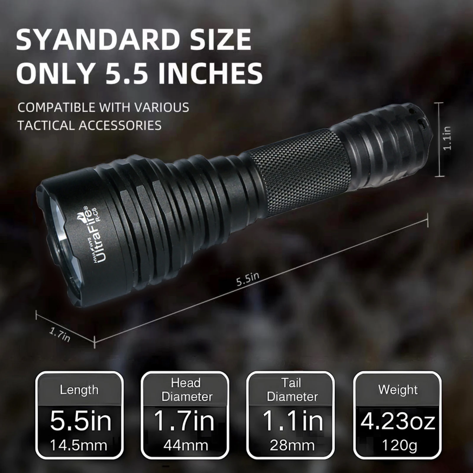 UltraFire C8 Red Light Flashlight Powerful Professional Tactical Hunting FlashLights Coyote Night Vision Lamp for Astronomy