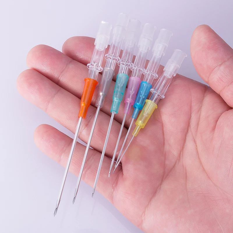 6pcs Sterilized Catheter Piercing Needles Supply Professional Piercing Stores Home Nose Lip Ear Eyebrow Body Piercing Needle