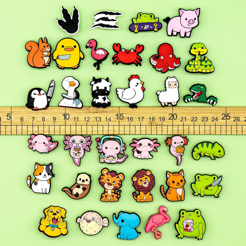 1pcs Cute Animals Dogs Cats Frogs Dinosaur Duck Shoe Charms for Women Girls,Shoe Accessories Pins for Kids Children,Clog Buckles