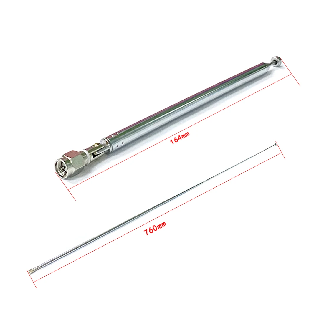 Replacement Telescopic Antenna SMA Male for Radio TV DIY 100mm/120mm/132mm/164mm/205mm/210mm NEW Radio Aerial