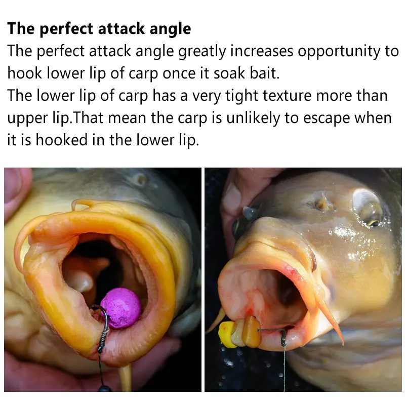 6pcs Carp Fishing Hair Rigs Ready Made Carp Fishing Hook Size 2#4#6#8 Fishing Tackle Equipment Accessories Pesca