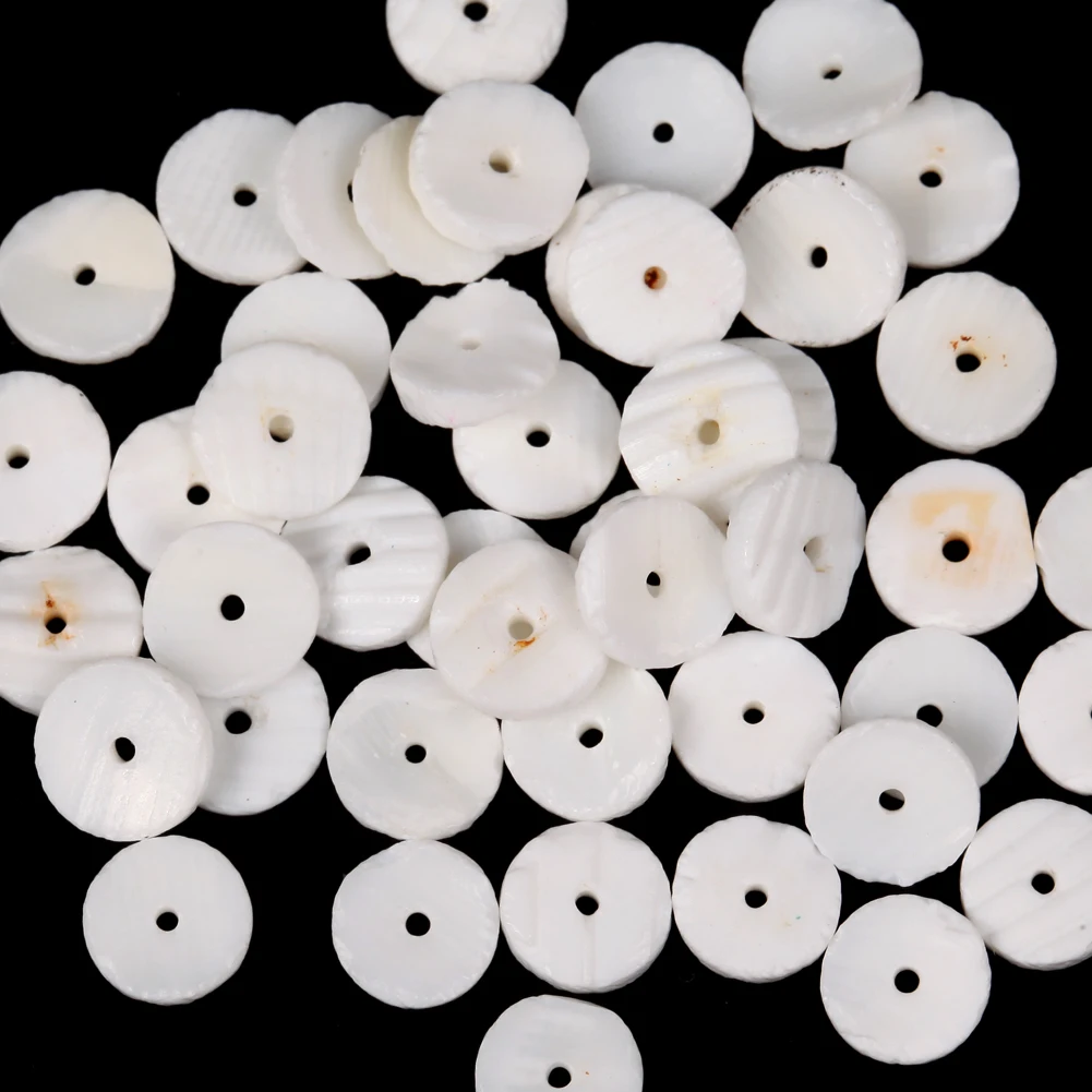 Natural White Shell Mother Of Pearl Seashell Round Shape Spacer Beads For Jewelry Making DIY Bracelet Necklace Handmade 4/6/8mm
