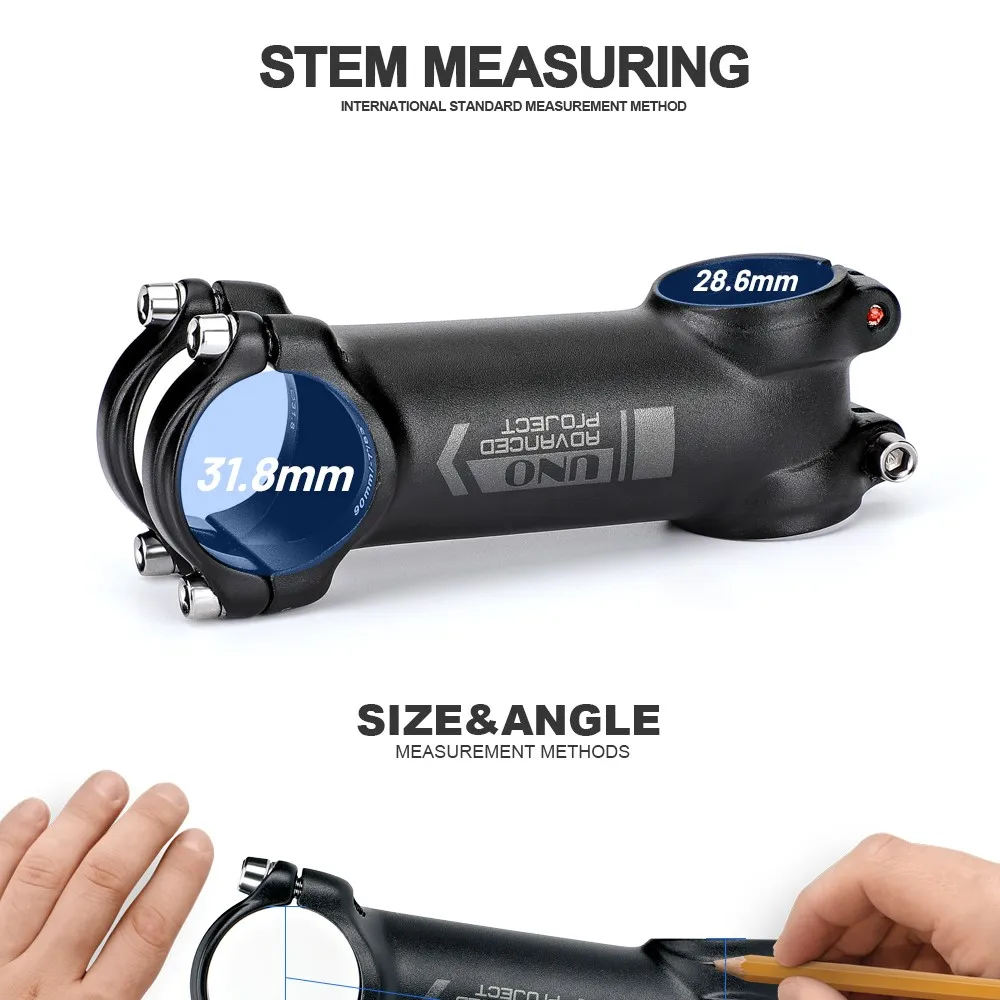 UNO Kalloy King Stems Ultralight AL7050 Bike Stem 7 Degree 31.8mm 60 70 80 90 100 110 120 130mm MTB Road Bicycle Handlebar Stem