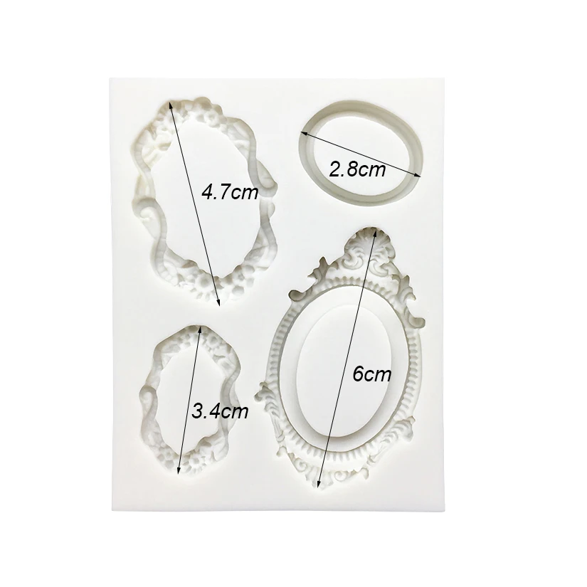 Photo Frame Mirror Silicone Mold Resin Tools Sugarcraft Cupcake Baking Mold Fondant Cake Decorating Tools