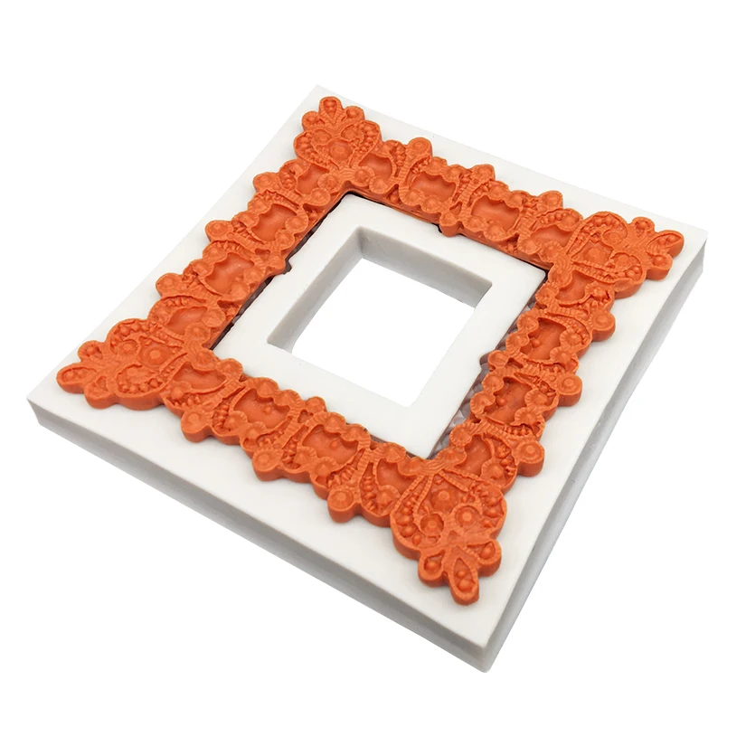 Photo Frame Mirror Silicone Mold Resin Tools Sugarcraft Cupcake Baking Mold Fondant Cake Decorating Tools