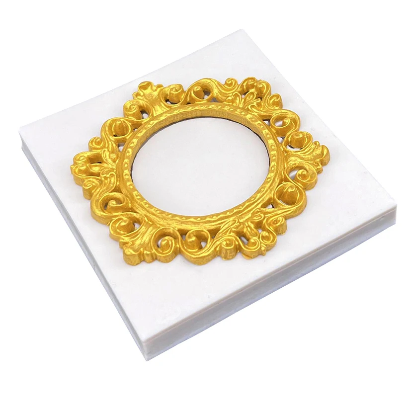 Photo Frame Mirror Silicone Mold Resin Tools Sugarcraft Cupcake Baking Mold Fondant Cake Decorating Tools