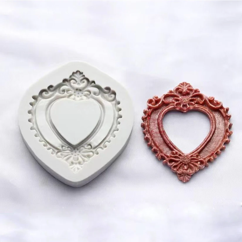 Photo Frame Mirror Silicone Mold Resin Tools Sugarcraft Cupcake Baking Mold Fondant Cake Decorating Tools