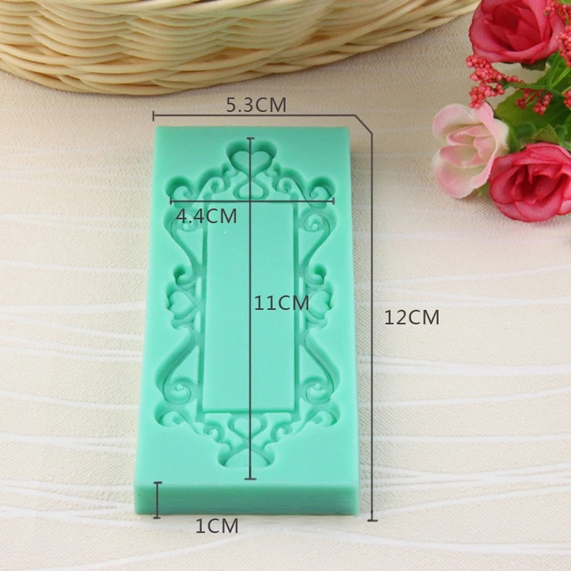 Photo Frame Mirror Silicone Mold Resin Tools Sugarcraft Cupcake Baking Mold Fondant Cake Decorating Tools