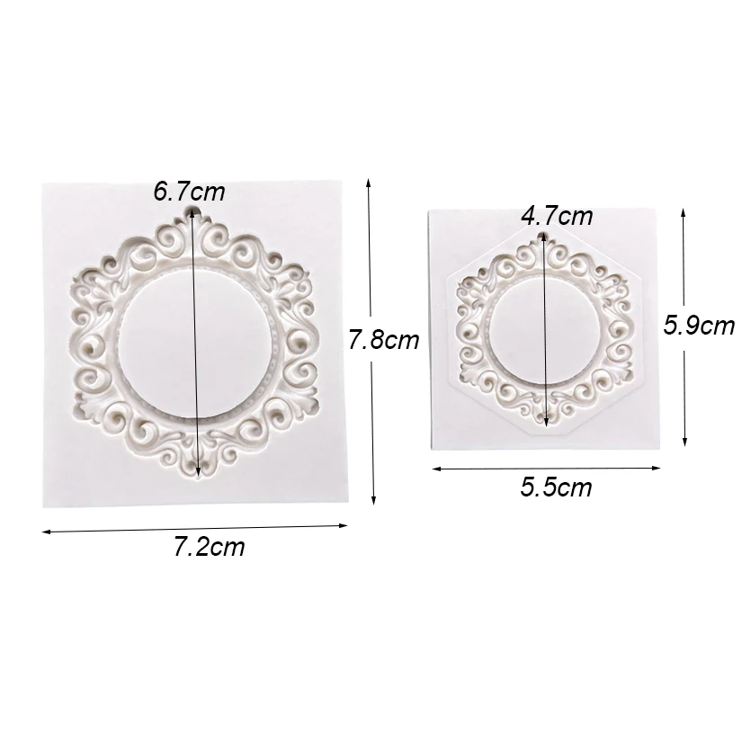Photo Frame Mirror Silicone Mold Resin Tools Sugarcraft Cupcake Baking Mold Fondant Cake Decorating Tools