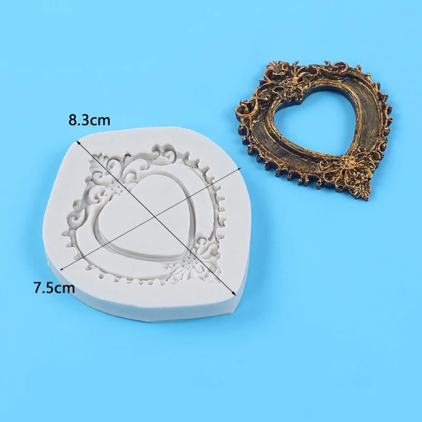 Photo Frame Mirror Silicone Mold Resin Tools Sugarcraft Cupcake Baking Mold Fondant Cake Decorating Tools
