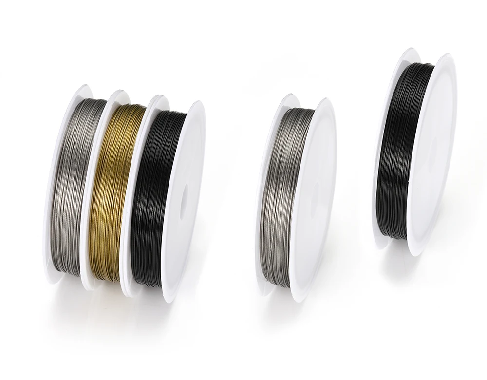 7-35 Meter/roll Stainless Steel Wire 0.3/0.45/0.5/0.6mm Tiger Tail Beading Cord Resistant Strong Line for Jewelry Making Finding