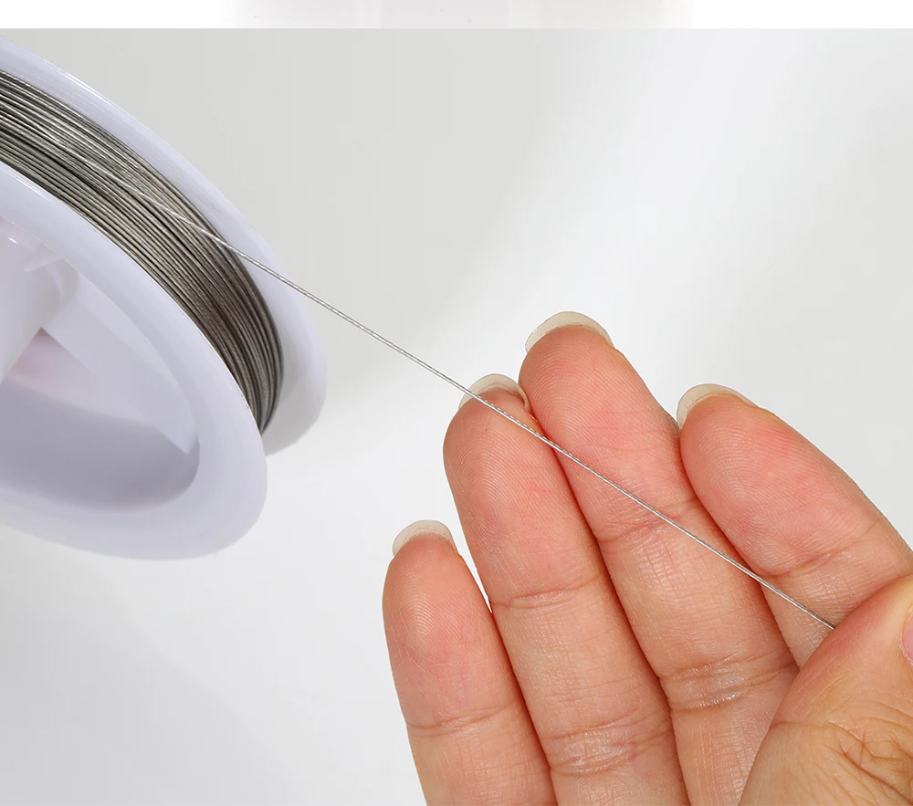 7-35 Meter/roll Stainless Steel Wire 0.3/0.45/0.5/0.6mm Tiger Tail Beading Cord Resistant Strong Line for Jewelry Making Finding