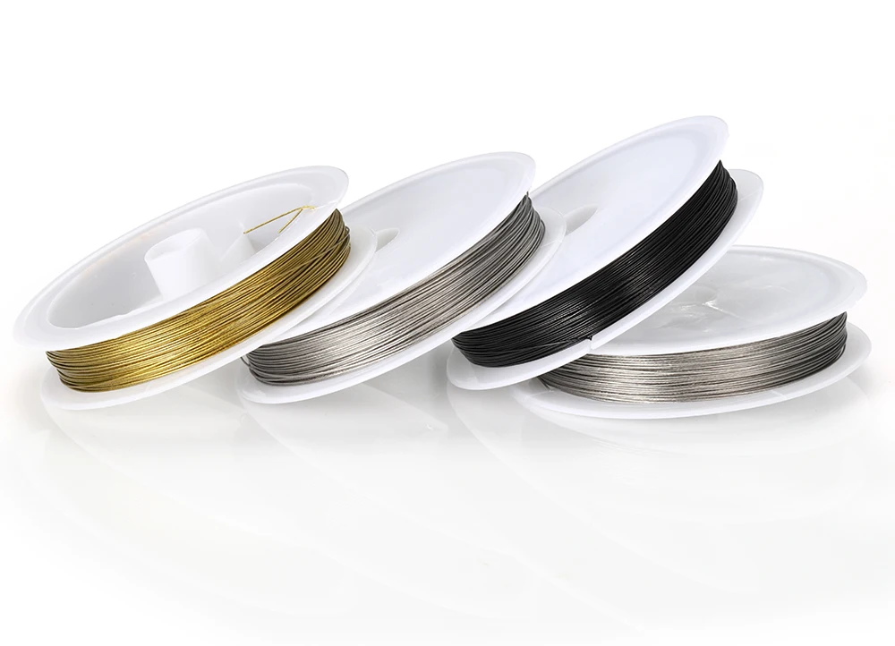 7-35 Meter/roll Stainless Steel Wire 0.3/0.45/0.5/0.6mm Tiger Tail Beading Cord Resistant Strong Line for Jewelry Making Finding