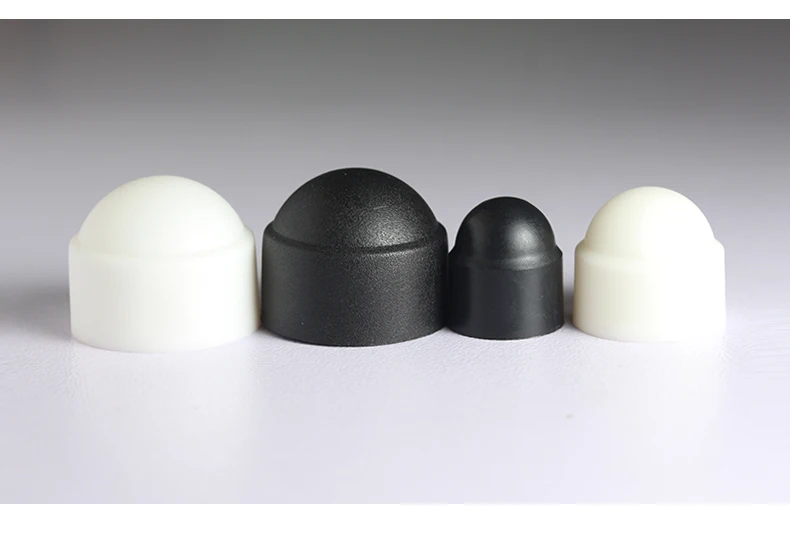 M3 M4 M5 M6 M8 M10 M12 M14 M16 M18 M20 M22 M24 Black White Dome Protection Cap Screw Covers Exposed Hexagon Plastic PE Nut Bolt