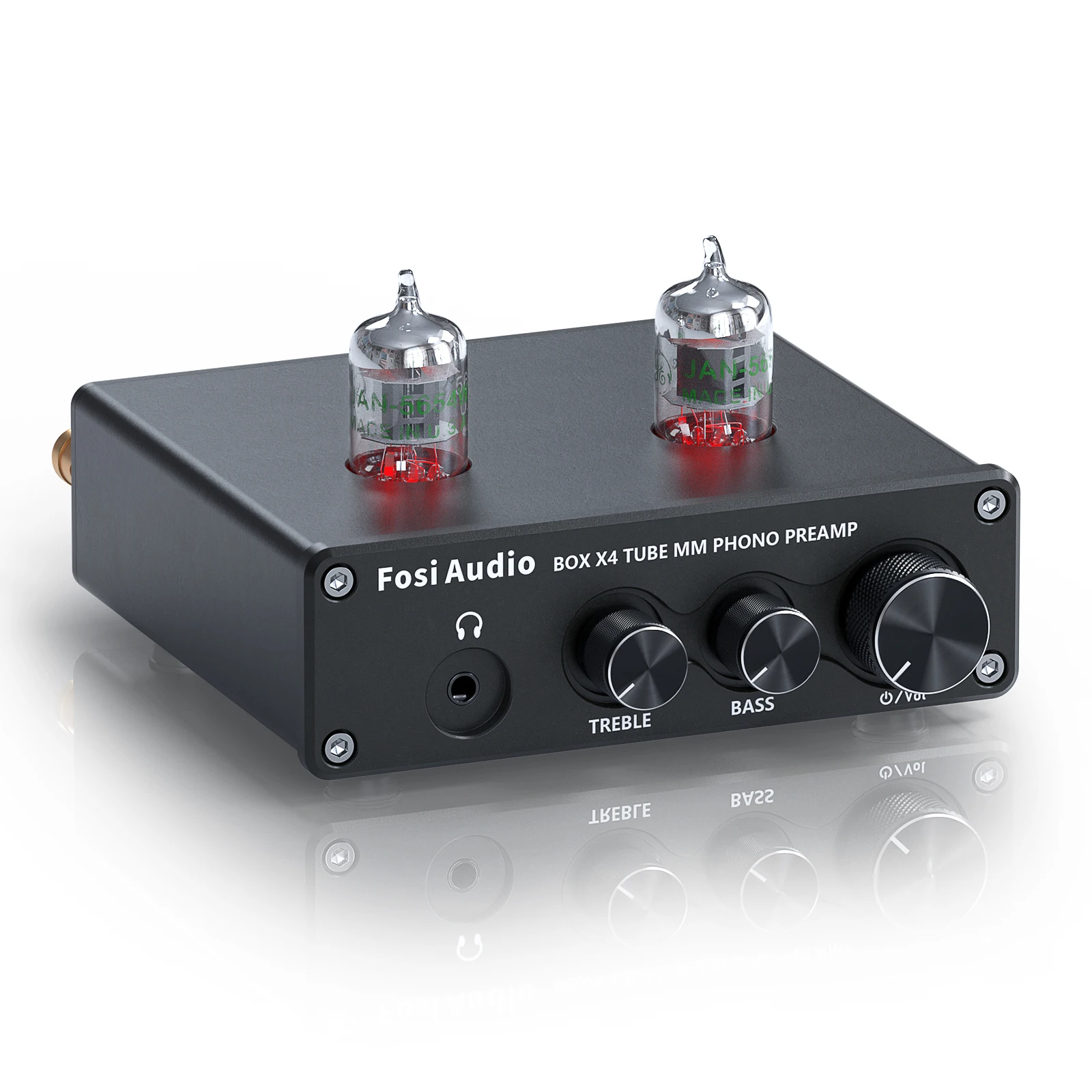 Fosi Audio Phono Preamp for Turntable Phonograph Preamplifier With Vacuum Tube Amplifier HiFi BOX X4