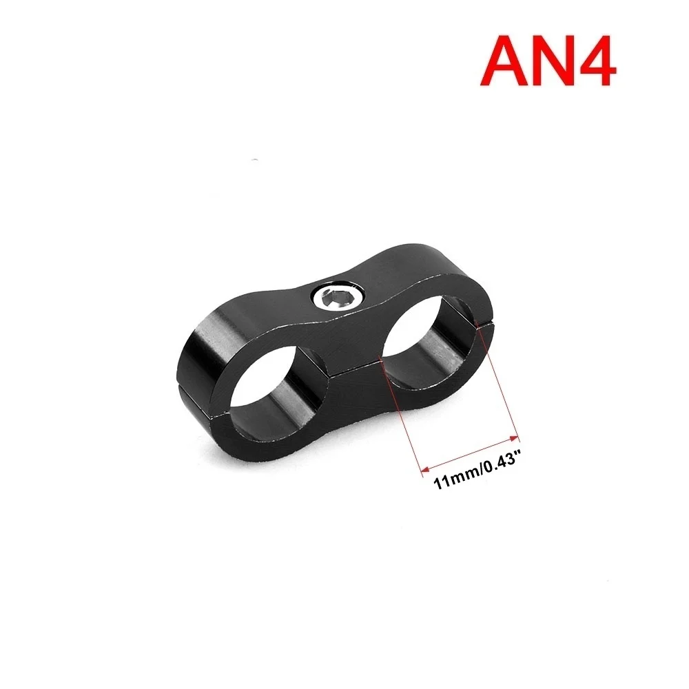 AN4 AN6 AN8 AN10 Fittings Anodized Line automotive Clamps Rubber Hose Clamp Line Oil Fuel Water Lupo Separator Kit Pipe Clamps