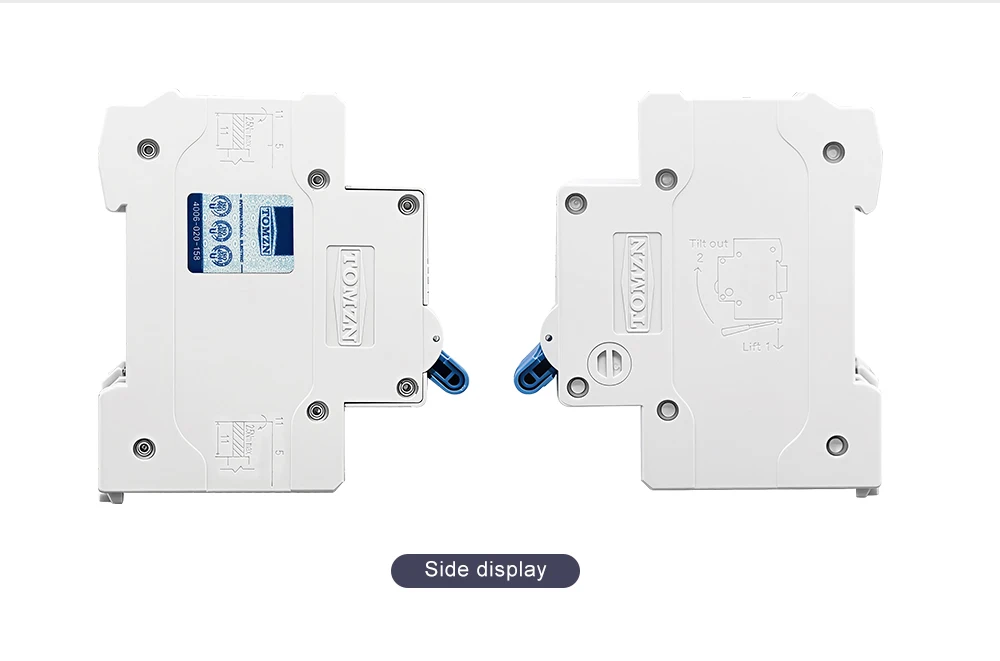 TOMZN 2P DC MCB 1000V Solar Mini Circuit Breaker 3A 6A 10A 16A 20A 25A 32A 40A 50A 63A DC MCB for PV System