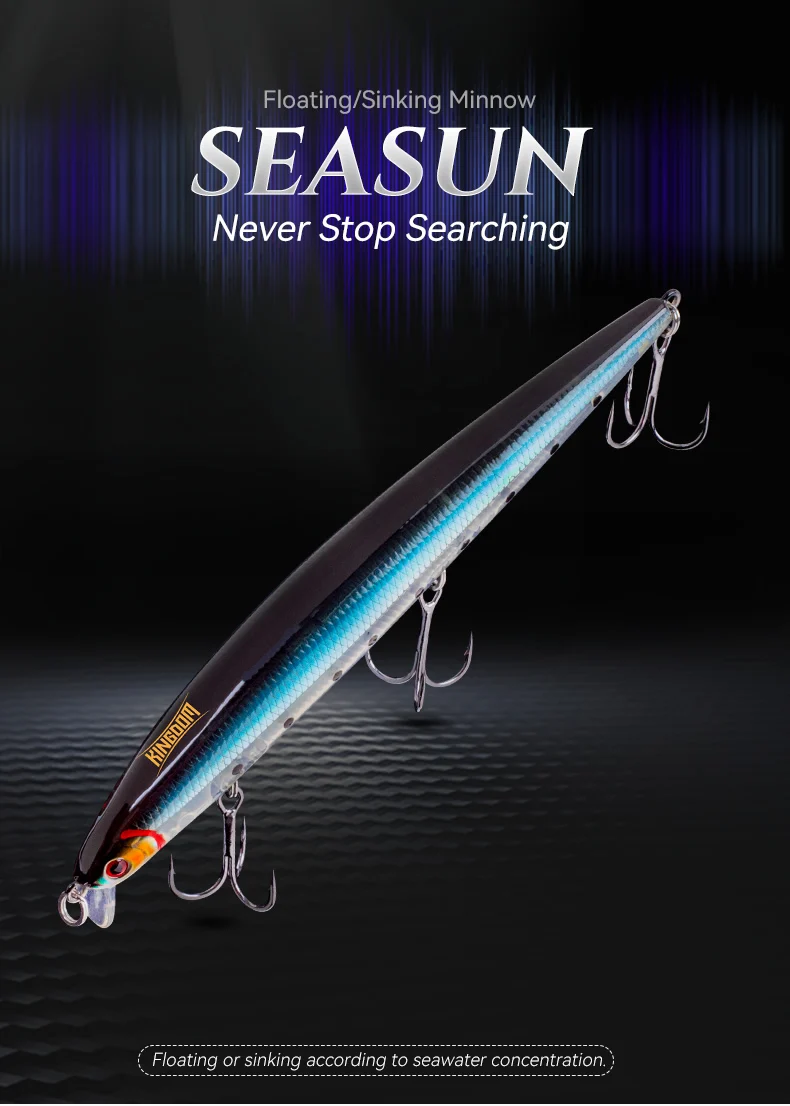 Kingdom Long Casting Fishing Lure 14.5g 19g 29g Floating Slow Sinking Minnow Wobbler Artificial Hard Bait Jerkbaits Seabass Pike