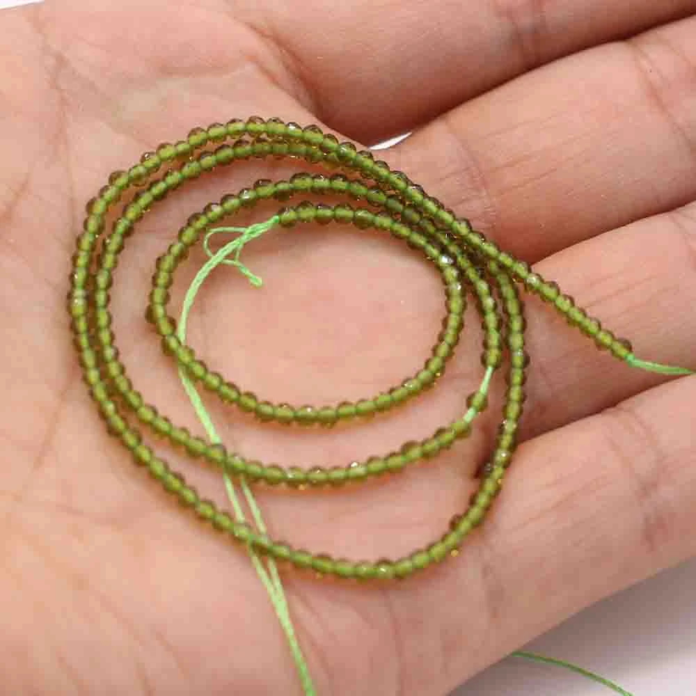 1PC Natural Spinel Beads 2-3mm Faceted Loose Beads Natural Stone Spacer Beads for DIY Bracelet Necklace Jewelry Making Accessory