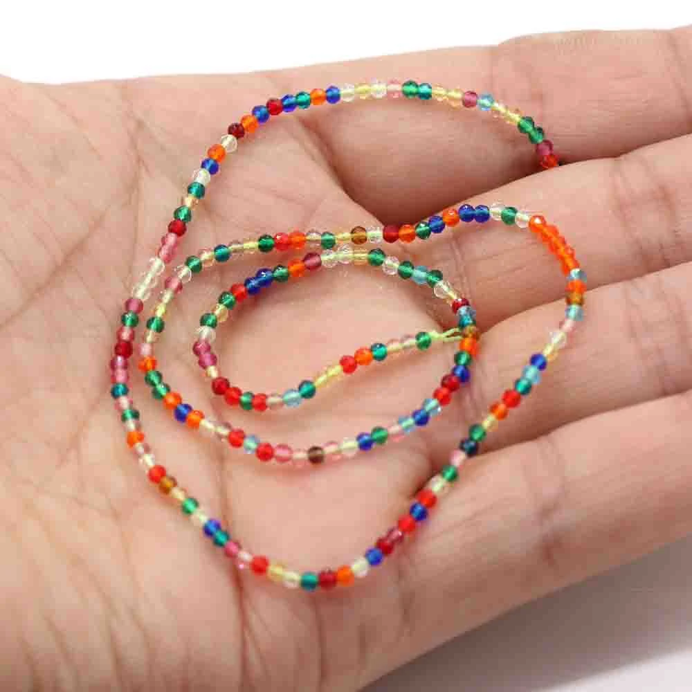 1PC Natural Spinel Beads 2-3mm Faceted Loose Beads Natural Stone Spacer Beads for DIY Bracelet Necklace Jewelry Making Accessory