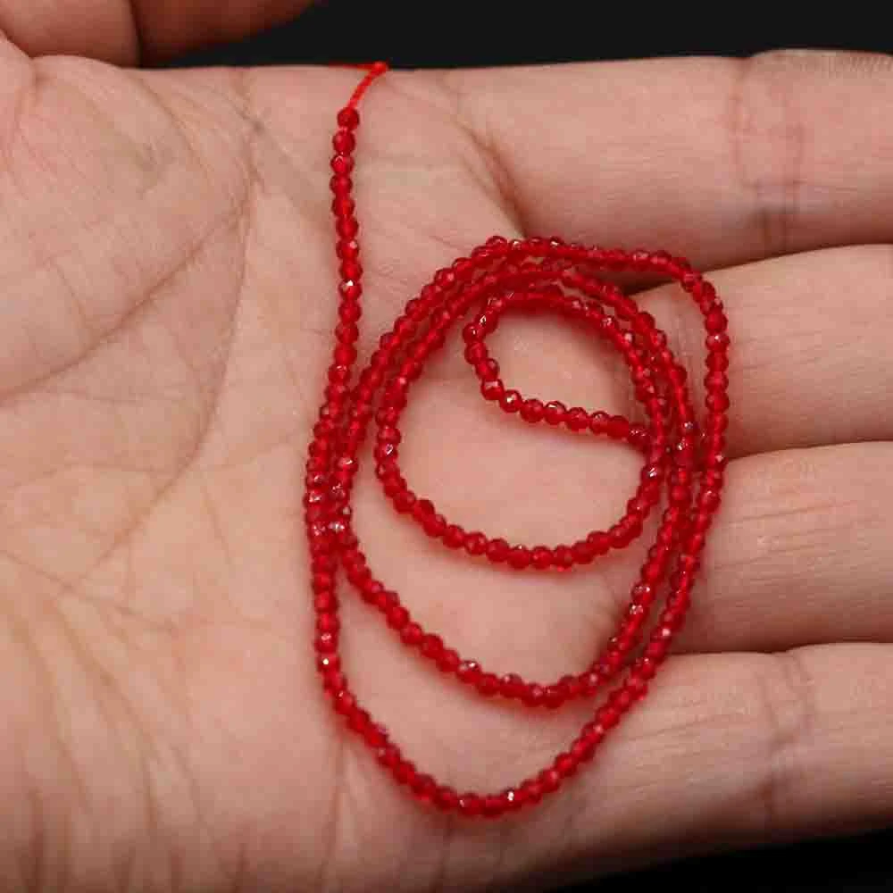1PC Natural Spinel Beads 2-3mm Faceted Loose Beads Natural Stone Spacer Beads for DIY Bracelet Necklace Jewelry Making Accessory