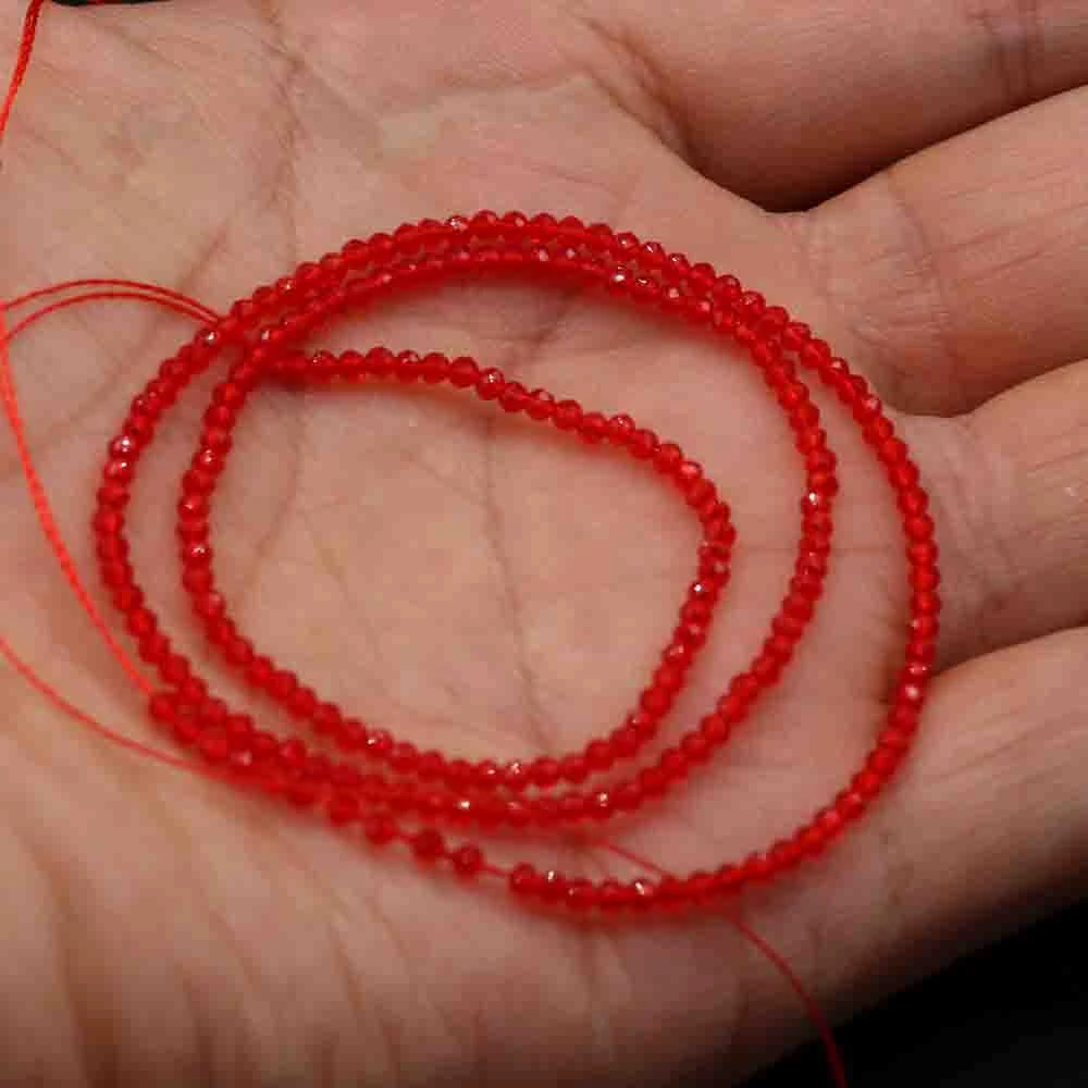 1PC Natural Spinel Beads 2-3mm Faceted Loose Beads Natural Stone Spacer Beads for DIY Bracelet Necklace Jewelry Making Accessory