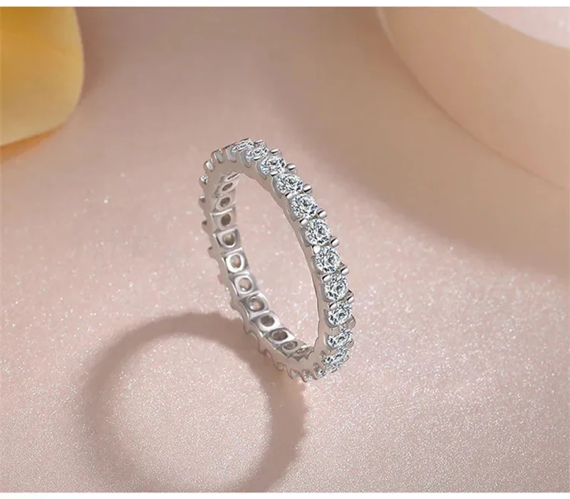 So-Bling S925 Sterling Silver Rings For Women Elegant Fine Cubic Zirconia Ring Bridal Wedding Engagement Women Trendy Jewelry