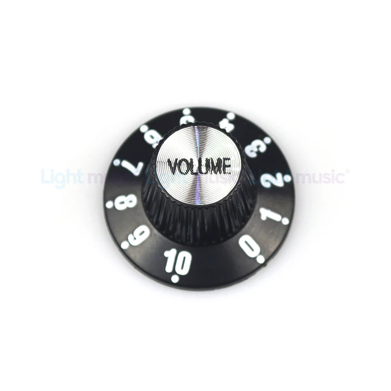 2/4pcs Aluminum Guitar Tone and Volume Speed Control Knobs Silver Silver Top Hat Bell For GB LP SG Electric Guitar