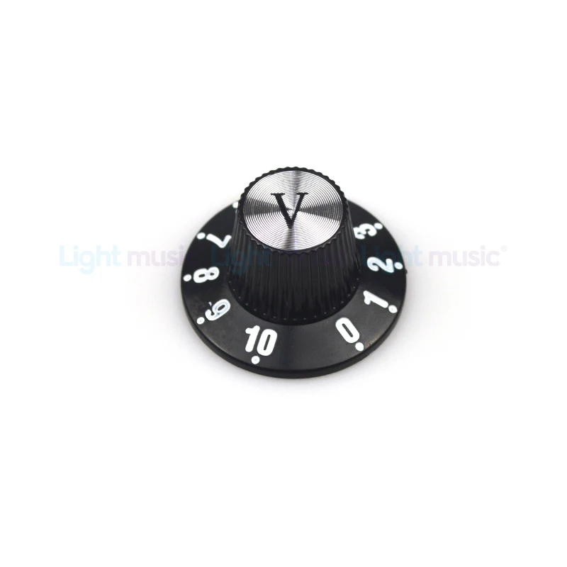 2/4pcs Aluminum Guitar Tone and Volume Speed Control Knobs Silver Silver Top Hat Bell For GB LP SG Electric Guitar