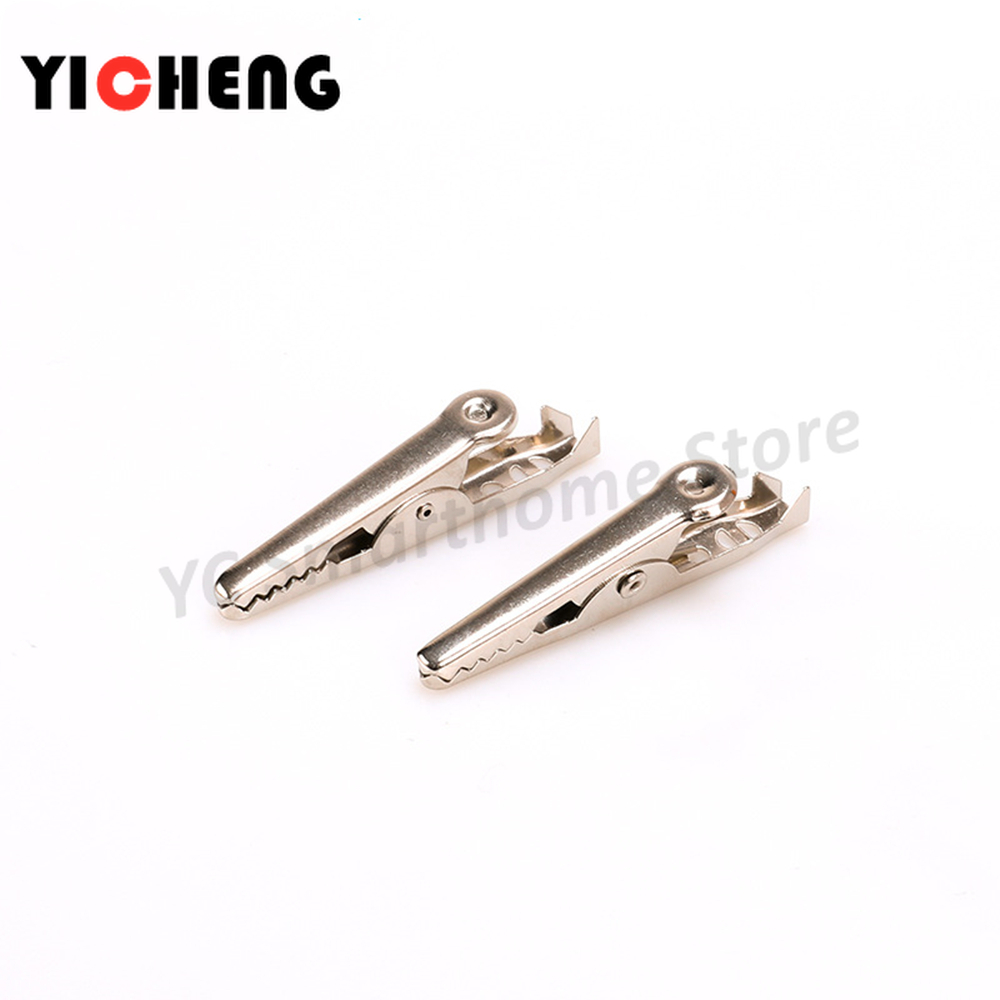 6Pcs DIY Alligator Clip Test Clip Power Cord Clip Battery Clip for Experiment, Small Length 28mm Clip