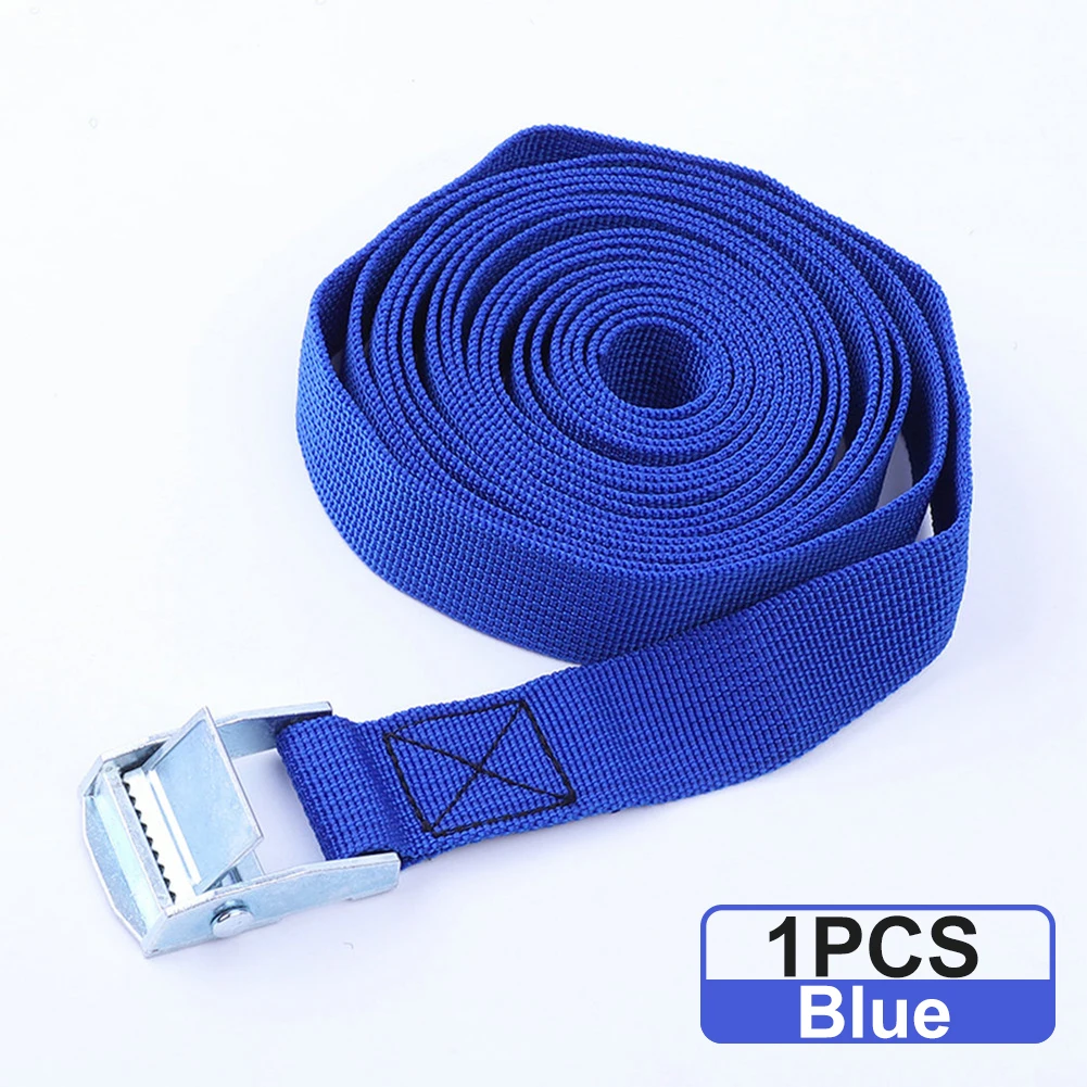 2M Buckle Tie-Down Belt Cargo Straps With Metal Buckle Tow Rope Strong Ratchet Belt For Luggage Bag Motorcycle Car Accessories