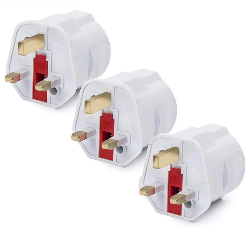 Multifunctional EU Euro European to UK Plugs Adapter Power Converter Plugs 2 Pin Socket Travel 250V 13A Fused Universal Adaptor