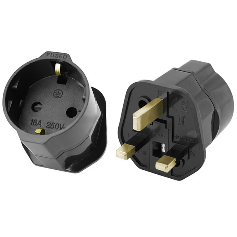 Multifunctional EU Euro European to UK Plugs Adapter Power Converter Plugs 2 Pin Socket Travel 250V 13A Fused Universal Adaptor