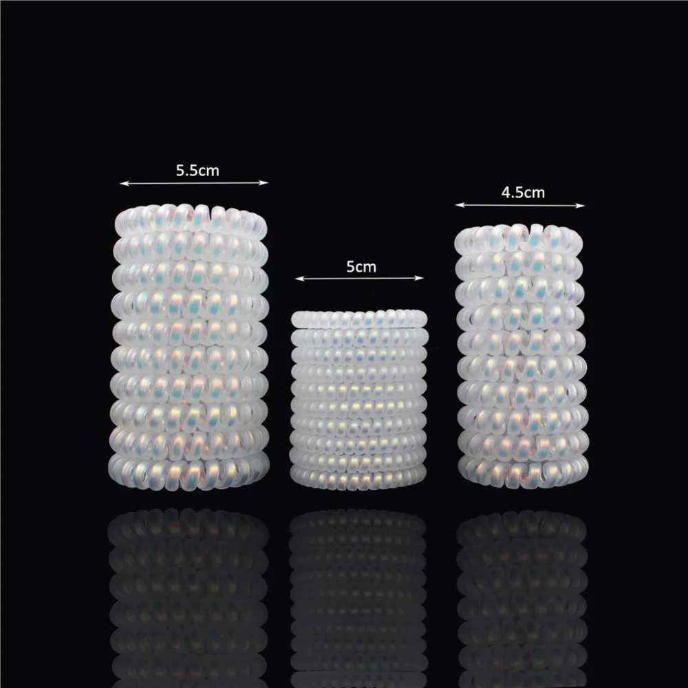 5Pcs/set New Fashion Matt Solid Telephone Wire Elastic Hair Band Frosted Spiral Cord Rubber Band Hair Tie Stretch Head Band Gum