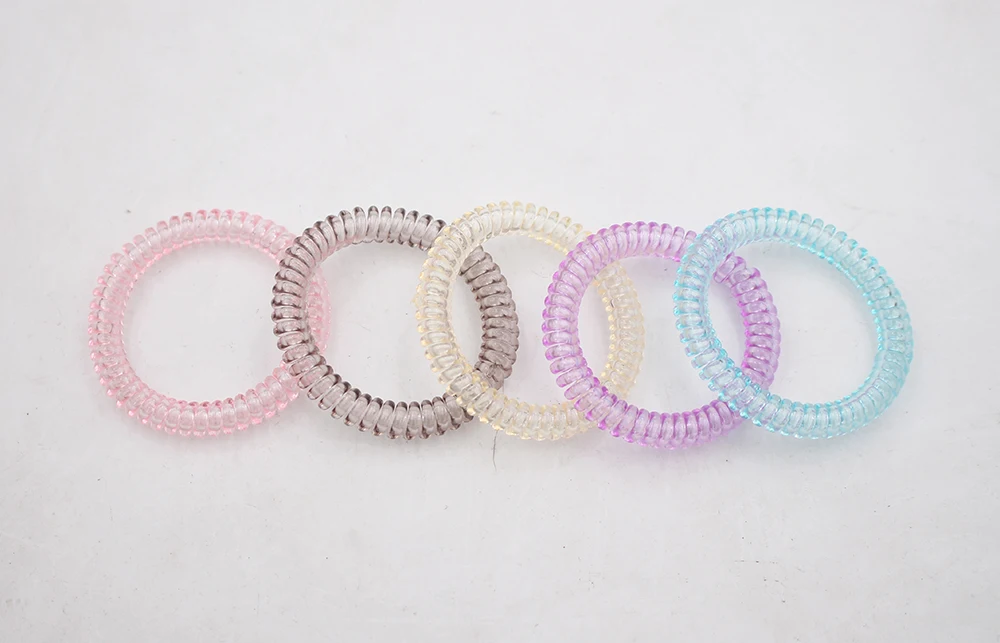 5Pcs/set New Fashion Matt Solid Telephone Wire Elastic Hair Band Frosted Spiral Cord Rubber Band Hair Tie Stretch Head Band Gum