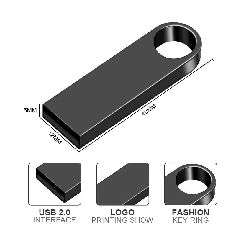 100% Original Metal USB Flash Disk USB2.0 8GB 16GB 32GB 64GB High Speed Metal Mini U Disk Pen Drive 128GB U Disk Memory Stick