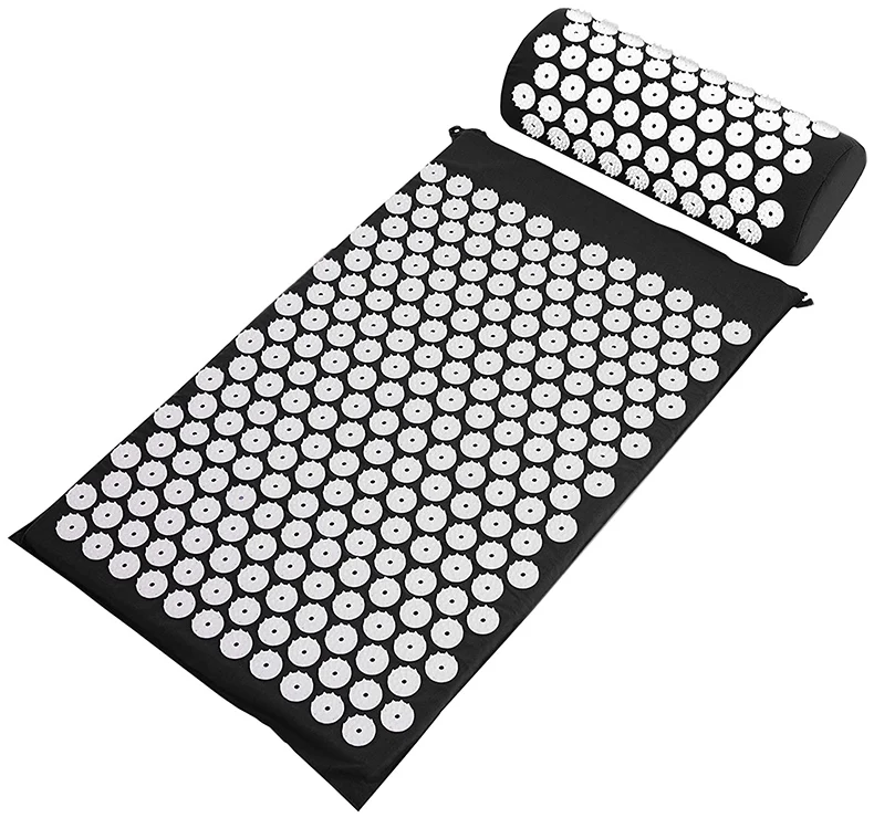 Acupressure Mat Massage Mat Pillow Set Applicator for Neck Foot Yoga Mat with Needle Back Cushion