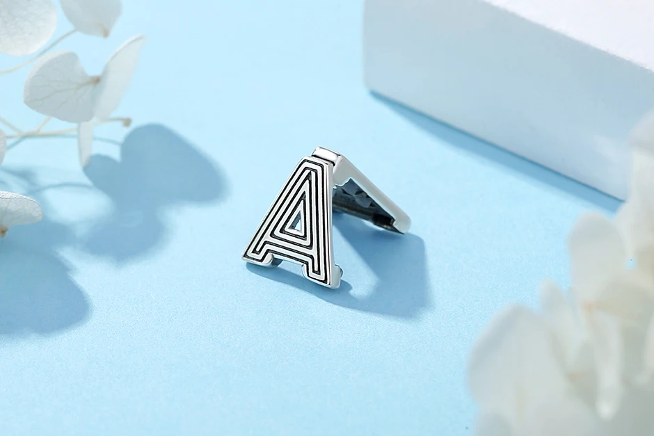Original 925 Sterling Silver Charms Flat Clip Heart Butterfly Letters Chains Beads Fit Brand Bracelets Diy Jewelry For Women