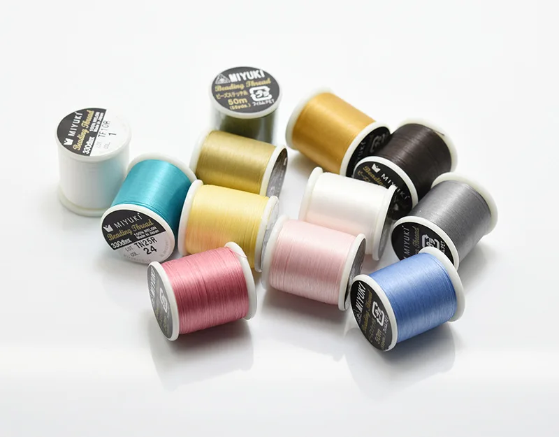 55 Yard Japanese Miyuki Thread 100% Nylon Beading Thread 330 DTEX 0.225mm Wire Elastic Cord Beading Thread For Bracelets DIY