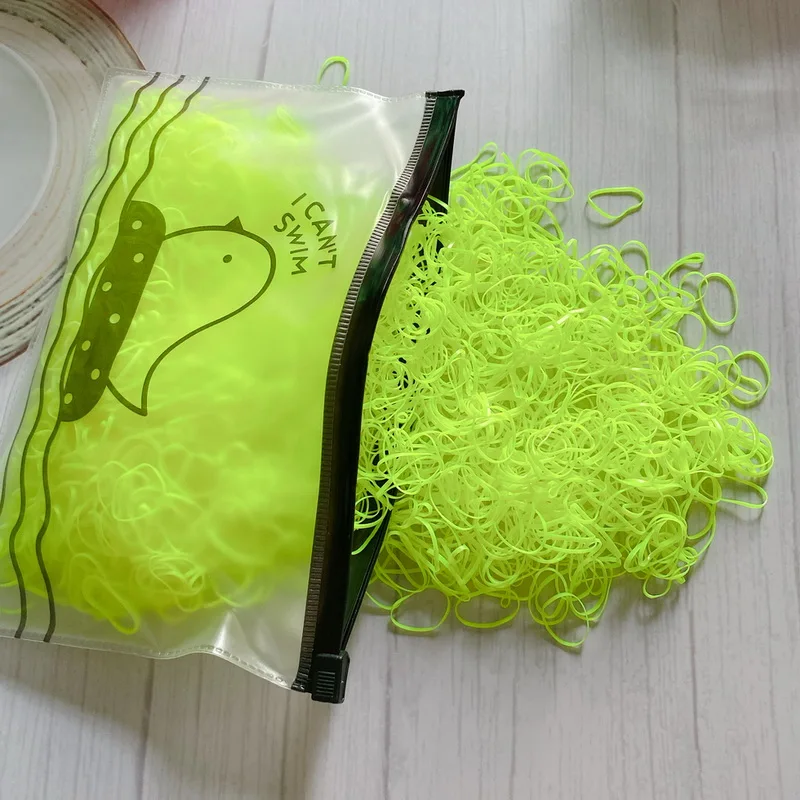 2000pcs/bag Small Transparent Hair Rubber Bands For Baby Girl Balck Elastic Hair Tie Headband Mini Scrunchies Kids Accessories