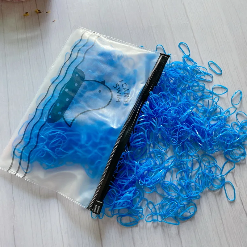 2000pcs/bag Small Transparent Hair Rubber Bands For Baby Girl Balck Elastic Hair Tie Headband Mini Scrunchies Kids Accessories