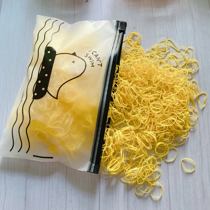 2000pcs/bag Small Transparent Hair Rubber Bands For Baby Girl Balck Elastic Hair Tie Headband Mini Scrunchies Kids Accessories