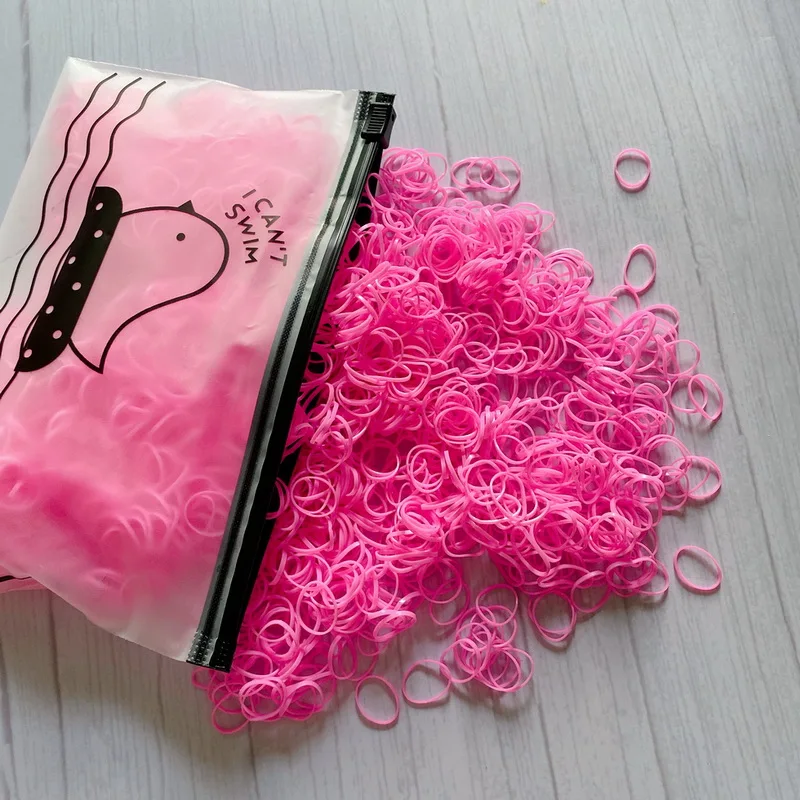 2000pcs/bag Small Transparent Hair Rubber Bands For Baby Girl Balck Elastic Hair Tie Headband Mini Scrunchies Kids Accessories