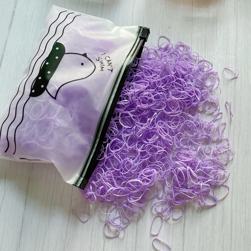 2000pcs/bag Small Transparent Hair Rubber Bands For Baby Girl Balck Elastic Hair Tie Headband Mini Scrunchies Kids Accessories